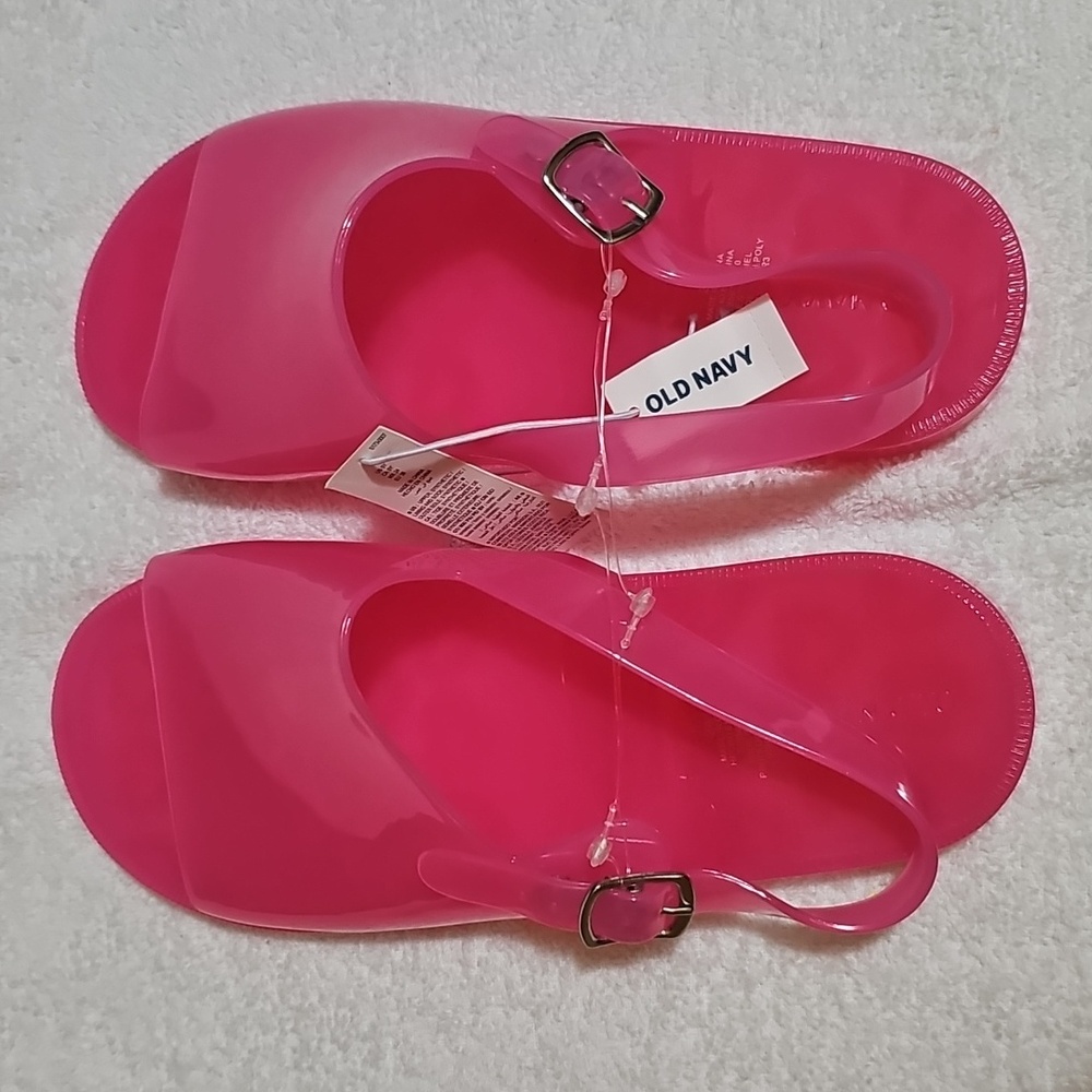 Old Navy Jelly Wide-Strap Sandals for Girls Size 5Y New - Picture 2 of 11